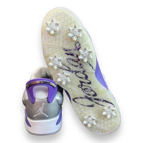 New Jordan Retro 6 G NRG U23 Men's Sz 8 Metallic Silver/Oxygen Purple FD0205-055 - Picture 7 of 8